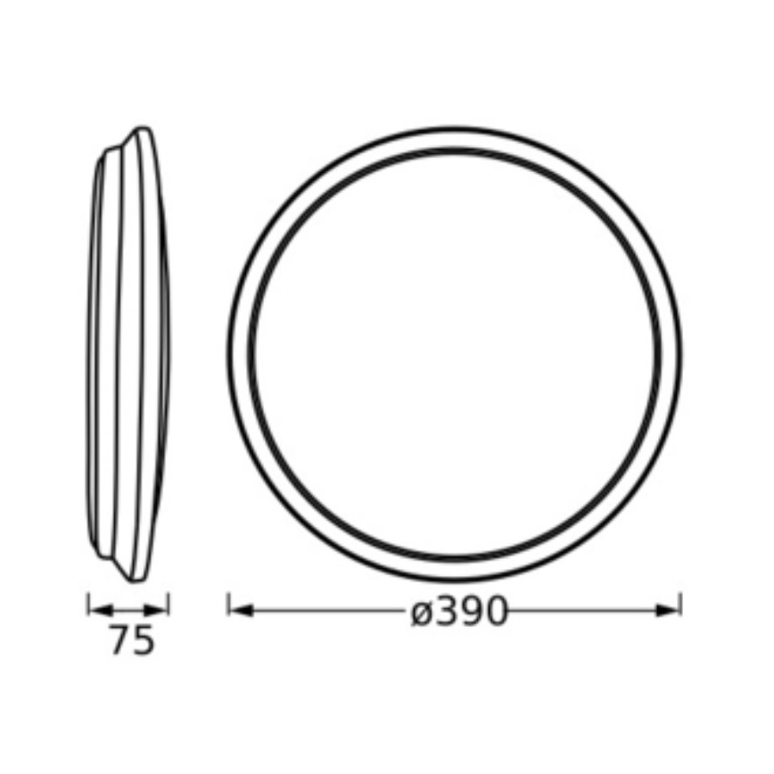 Osram - LED Ceiling Light ORBIS DUBLIN LED/24W/230V diam. 39 cm silver