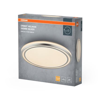 Osram - LED Ceiling Light ORBIS HELMAN LED/16W/230V Ø 29.5 cm silver