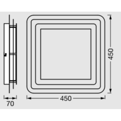 Osram - LED Ceiling Light ORBIS SPIRAL LED/26W/230V 45x45 cm White