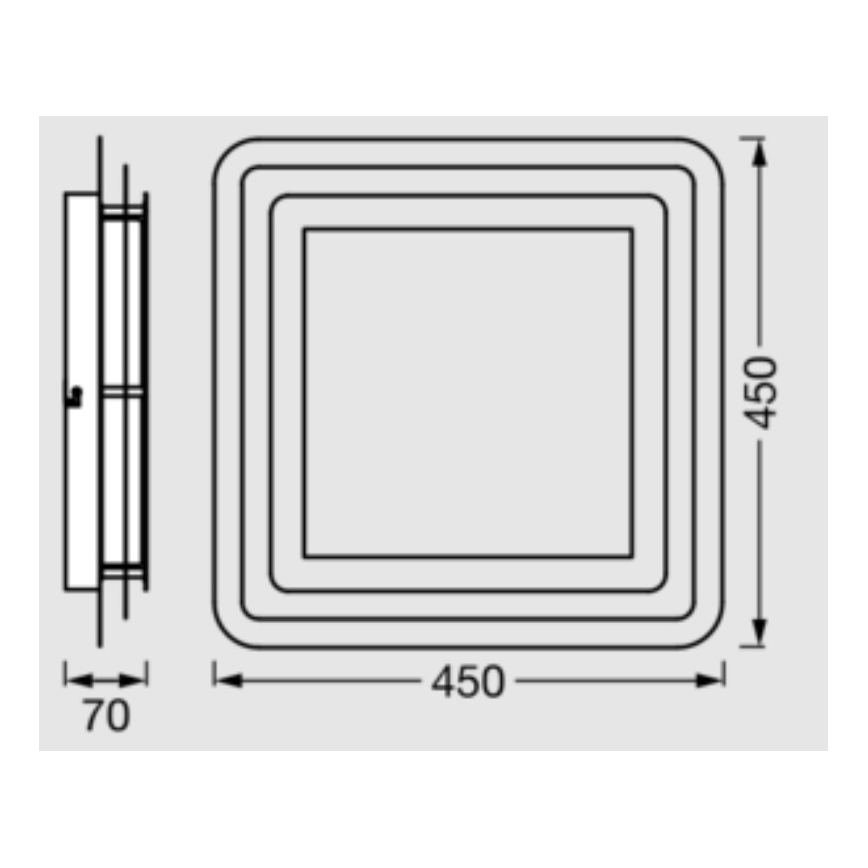 Osram - LED Ceiling Light ORBIS SPIRAL LED/26W/230V 45x45 cm White