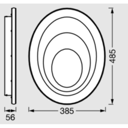 Osram - LED Ceiling Light ORBIS SPIRAL LED/37W/230V White