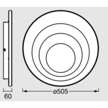 Osram - LED Ceiling Light ORBIS SPIRAL LED/42W/230V Ø 50.5 cm White