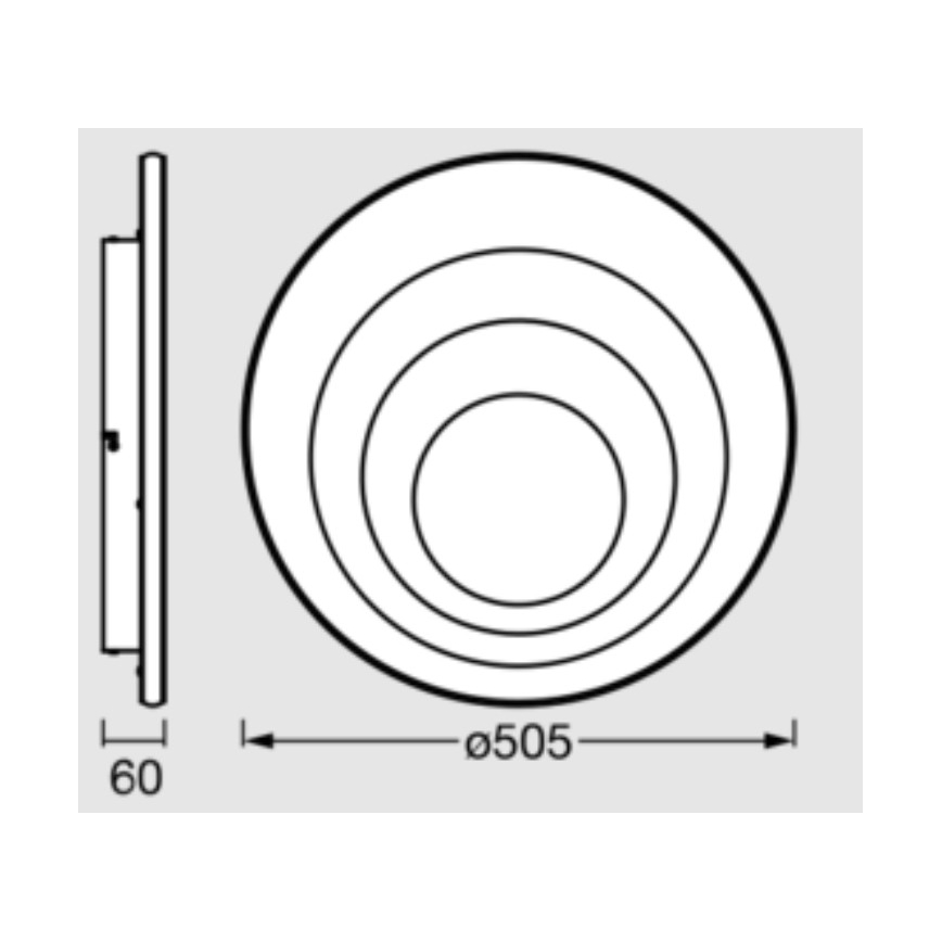 Osram - LED Ceiling Light ORBIS SPIRAL LED/42W/230V Ø 50.5 cm White