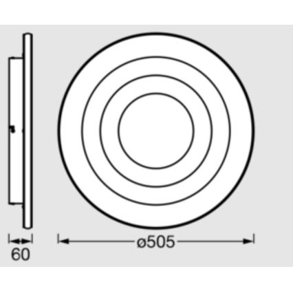 Osram - LED Ceiling Light ORBIS SPIRAL LED/42W/230V Ø 50.5 cm White