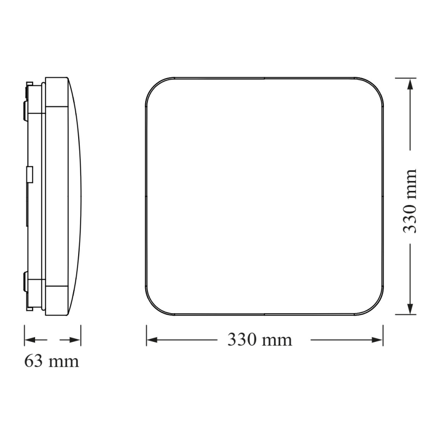 Osram - LED Ceiling Light SQUARE LED/24W/230V 33x33 cm