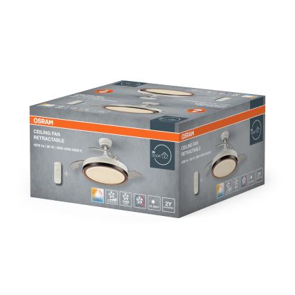 Osram - LED ceiling light with integrated fan CEILING FAN LED/66W/230V 3000/4000/6500K white + remote control