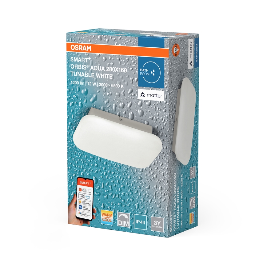 Osram - SMART+ AQUA Dimmable Bathroom Ceiling Light LED/12W/230V 3000-6500K IP44 Wi-Fi