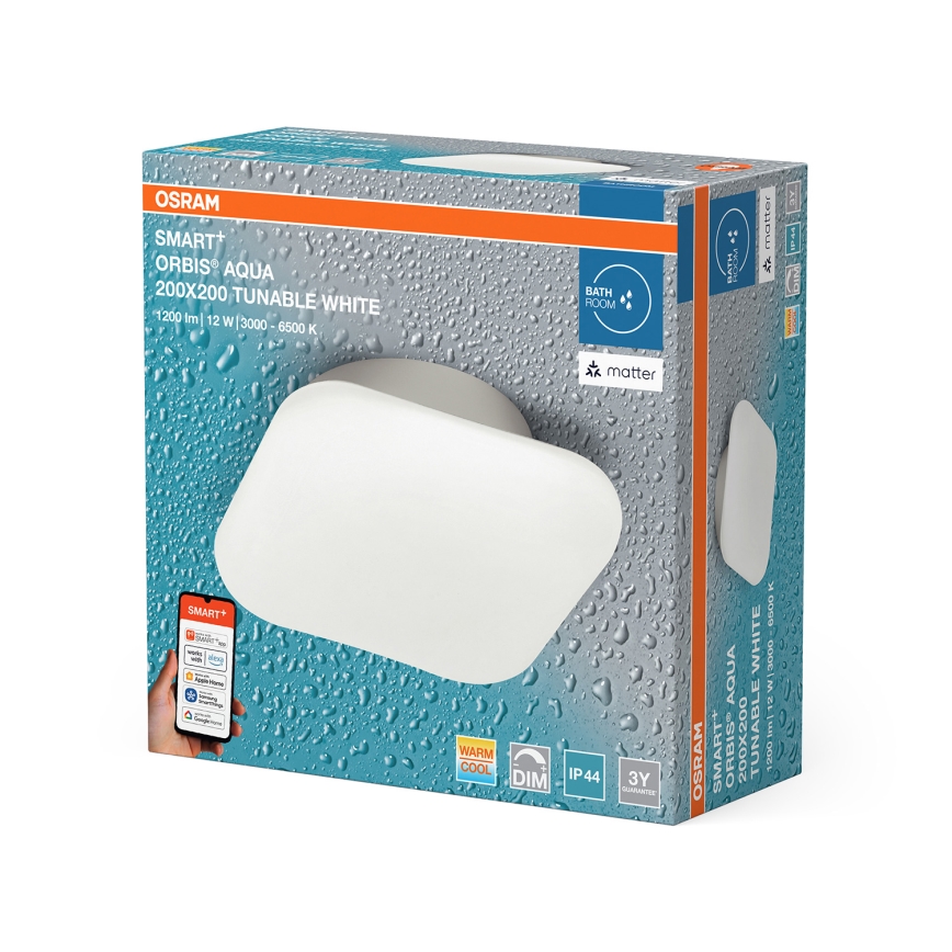 Osram - Dimmable bathroom LED ceiling light SMART+ AQUA LED/12W/230V 3000-6500K IP44 Wi-Fi