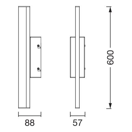 Osram - ORBIS MIRROR LED 60 cm Dimmable Touch-Control Bathroom Mirror Light, LED/10W/230V 60 cm 3000/4000K IP44 Beige