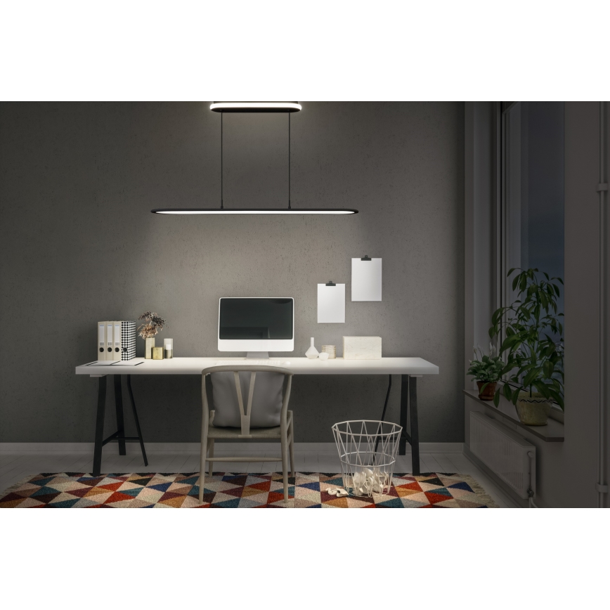 Osram - OFFICE LINE Cable-Suspended Dimmable LED Pendant, 57W/230V, 4000K, 100 cm, CRI 90, Black