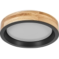 Osram - LED Dimmable ceiling light MARIANO LED/16W/230V dia. 31 cm oak/black