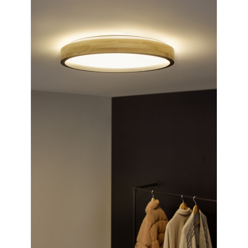 Osram - LED Dimmable ceiling light MARIANO LED/16W/230V dia. 31 cm oak/black