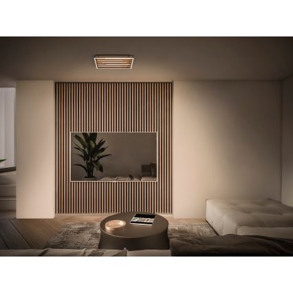 Osram - Dimmable LED ceiling light ORBIS ACOUSTIC LED/30W/230V 51x31 cm pine
