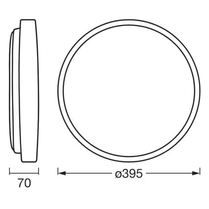 Osram - ORBIS ALISON LED dimmable ceiling light LED/24W/230V, Ø 39.5 cm, beige