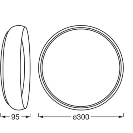 Osram - LED Dimmable Ceiling Light ORBIS LIVIA LED/16W/230V Ø 30 cm Anthracite/Brown