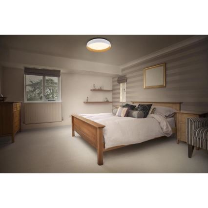 Osram - LED Dimmable Ceiling Light ORBIS LIVIA LED/24W/230V dia. 43 cm white/brown