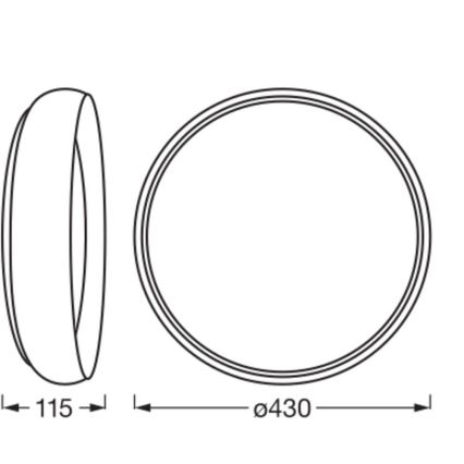Osram - LED Dimmable Ceiling Light ORBIS LIVIA LED/24W/230V dia. 43 cm white/brown