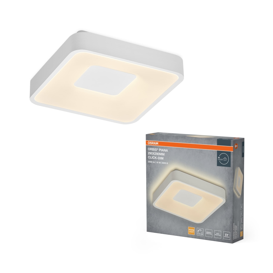 Osram - LED Dimmable ceiling light ORBIS PIANA LED/16W/230V 29x29 cm white