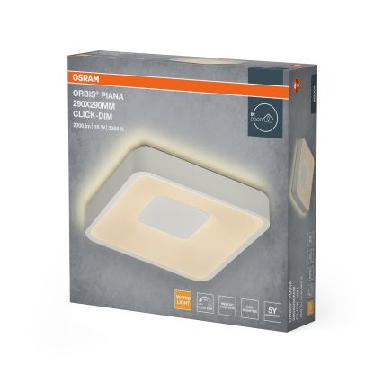 Osram - LED Dimmable ceiling light ORBIS PIANA LED/16W/230V 29x29 cm white