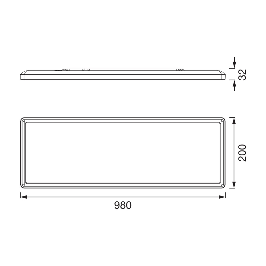Osram - Dimmable LED bathroom ceiling light PLANON EASYFIX LED/30W/230V 2600-6000K 20x98 cm IP54 white + remote control