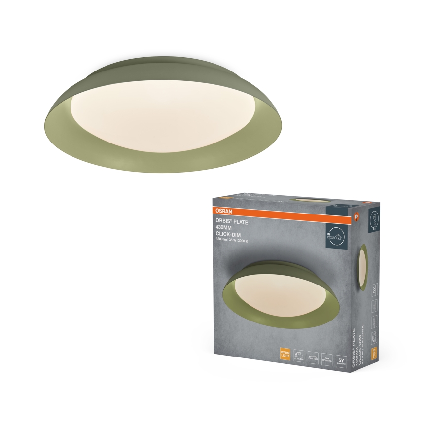 Osram - Dimmable LED ceiling light PLATE LED/35W/230V Ø 43 cm green