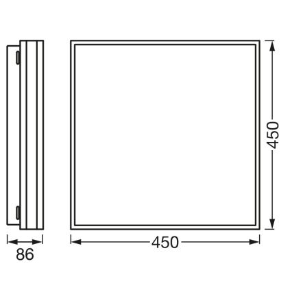 Osram - SMART+ MAGNET Dimmable LED Ceiling Light, 42W, 230V, 45x45 cm, 3000-6500K, Wi-Fi