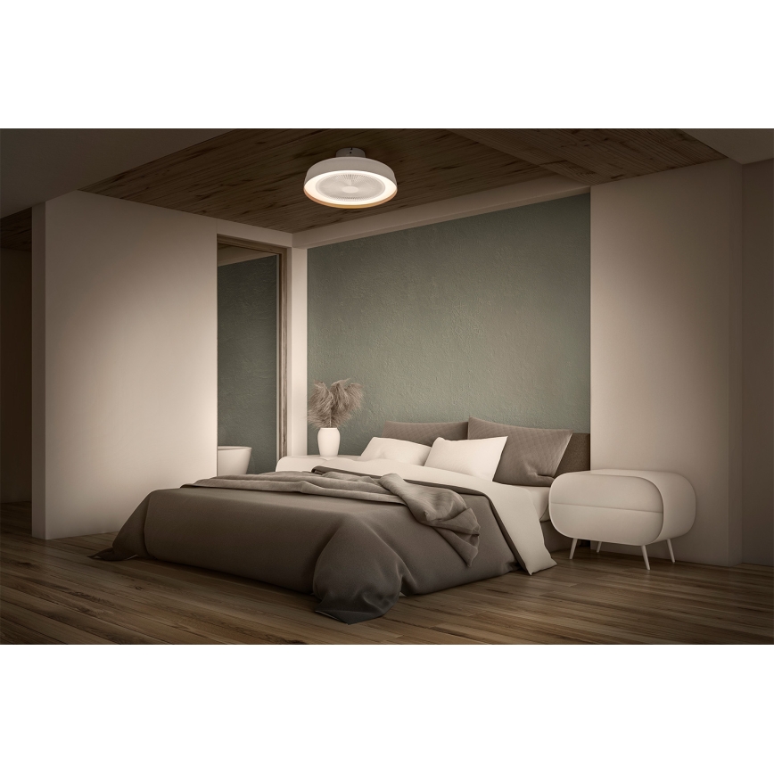 Osram - Dimmable LED ceiling light with fan CEILING FAN LED/49W/230V 2700-6500K white/gold + remote control