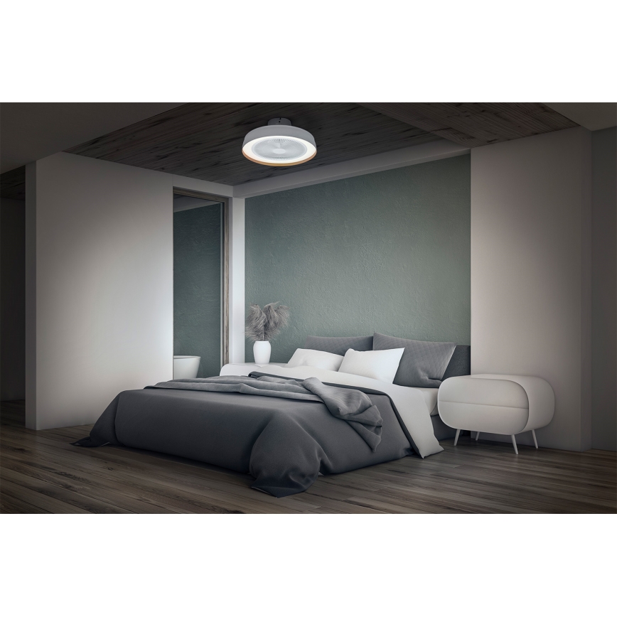 Osram - Dimmable LED ceiling light with fan CEILING FAN LED/49W/230V 2700-6500K white/gold + remote control