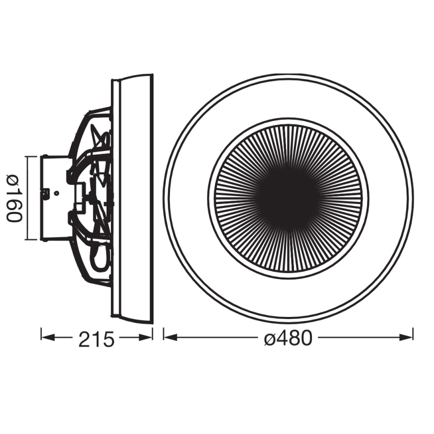 Osram - Dimmable LED ceiling light with fan CEILING FAN LED/49W/230V 2700-6500K white/gold + remote control