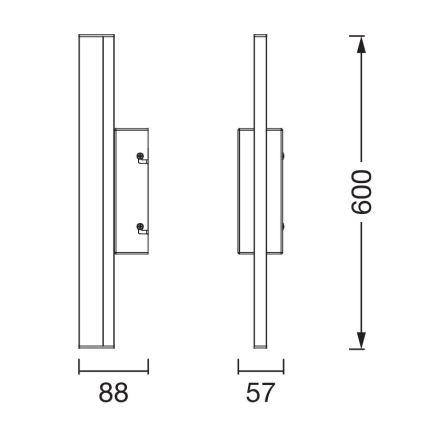 Osram - Dimmable LED Mirror Light ORBIS MIRROR LED/10W/230V 3000/4000K 60 cm IP44