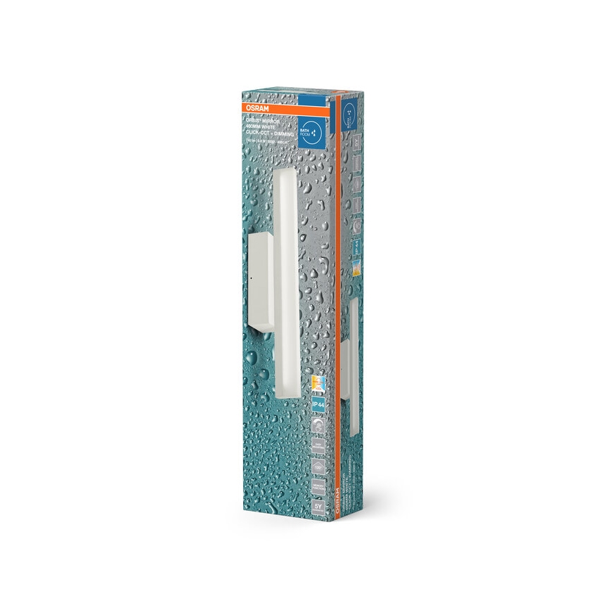 OSRAM - ORBIS MIRROR LED Dimmable Mirror Light, 6.8 W, 230 V, 40 cm, 3000/4000 K, IP44, White
