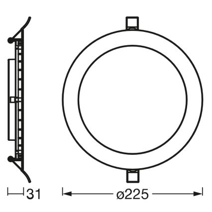 Osram - LED Dimmable Recessed Downlight SMART+ DOWNLIGHT LED/22W/230V 3000-6500K Wi-Fi