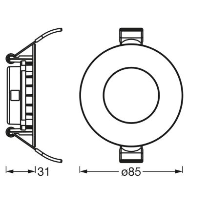 Osram - LED Dimmable Recessed Downlight SMART+ DOWNLIGHT LED/4,5W/230V 3000-6500K Wi-Fi
