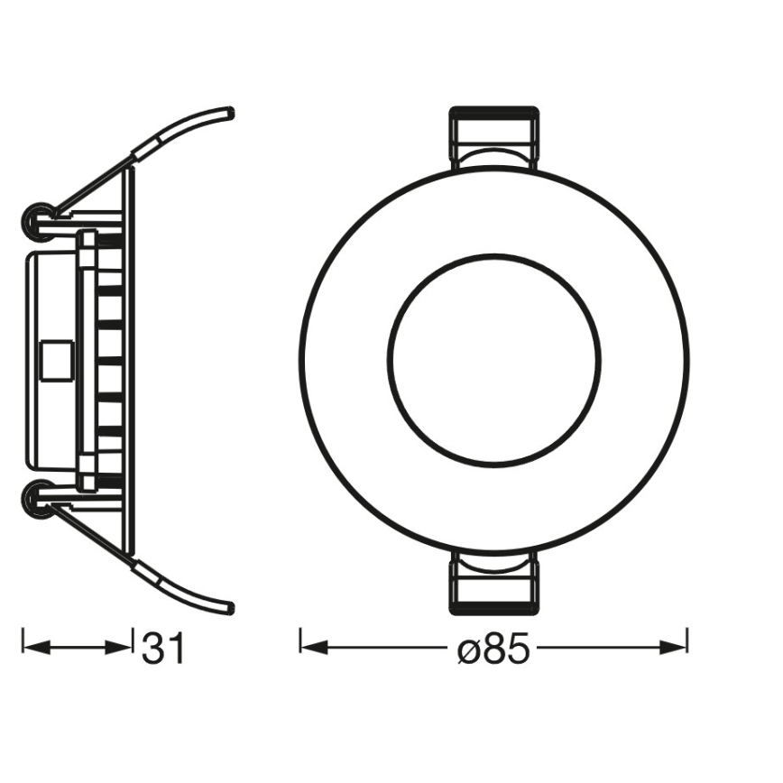 Osram - LED Dimmable Recessed Downlight SMART+ DOWNLIGHT LED/4,5W/230V 3000-6500K Wi-Fi