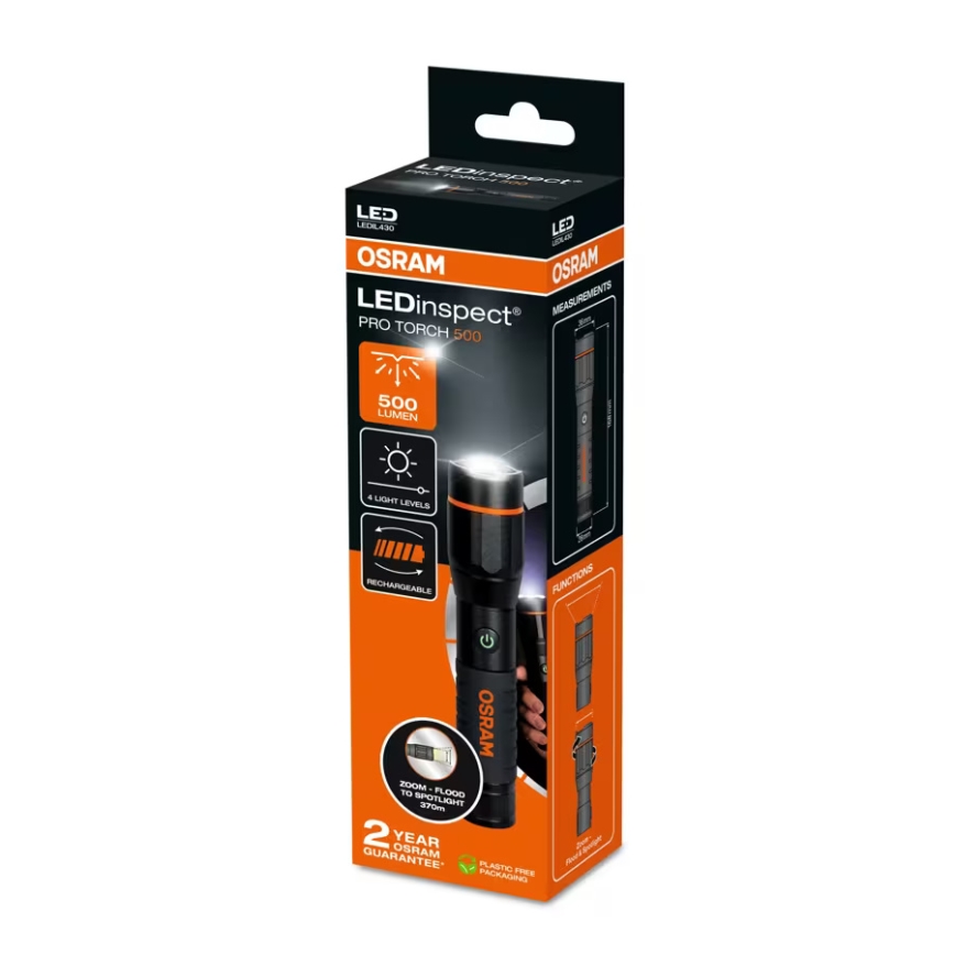 Osram - Dimmable LED Rechargeable Torch LEDINSPECT PRO TORCH 500 LED/6W/3,7V 2200 mAh IP44