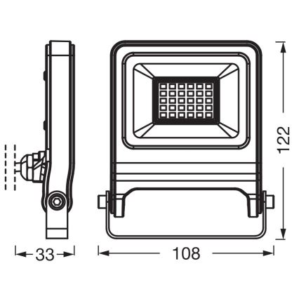 Osram - LED Floodlight ENDURA LED/20W/230V 3000K IP65
