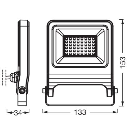 Osram - LED Floodlight ENDURA LED/30W/230V 3000K IP65