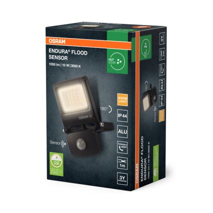 Osram - LED floodlight with sensor ENDURA LED/10W/230V 3000K IP44