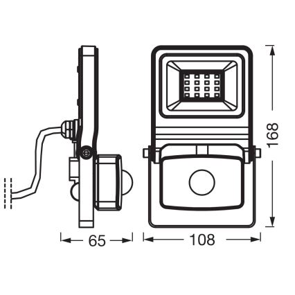 Osram - LED floodlight with sensor ENDURA LED/10W/230V 3000K IP44