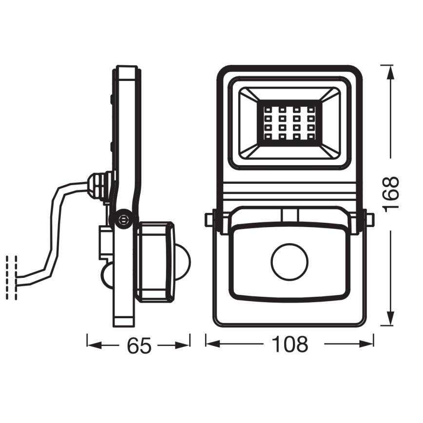 Osram - LED floodlight with sensor ENDURA LED/10W/230V 3000K IP44