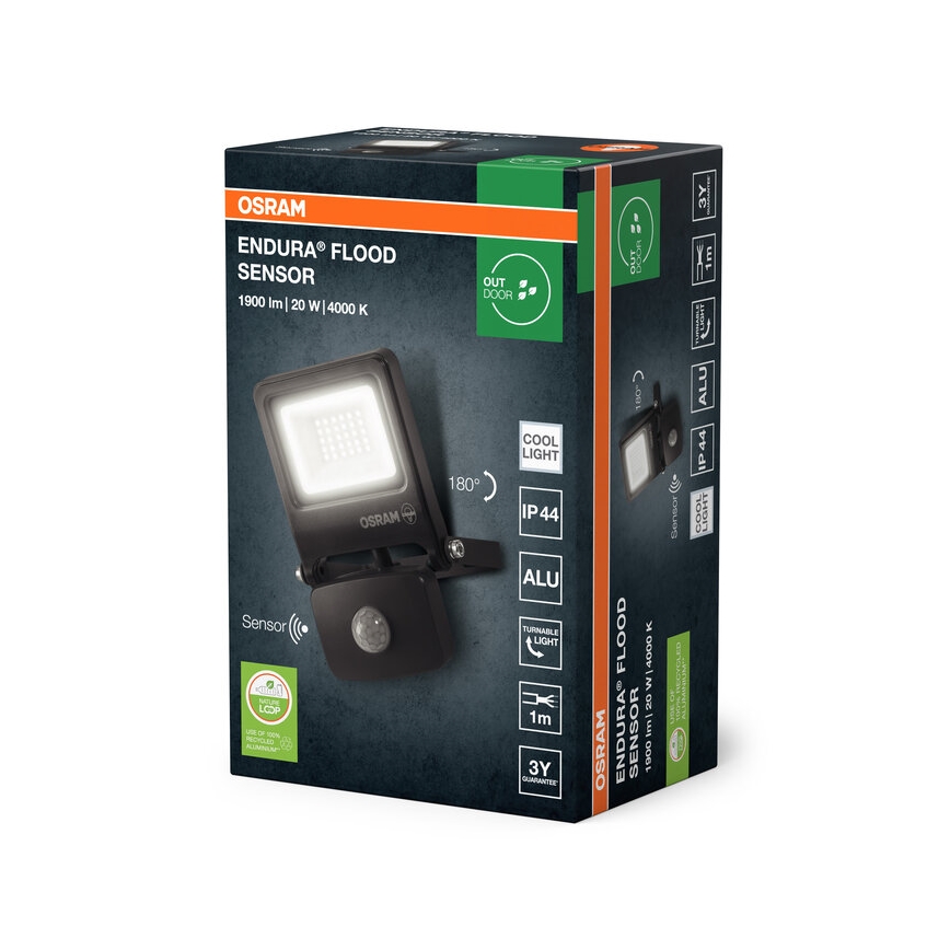 Osram - LED floodlight with sensor ENDURA LED/20W/230V 4000K IP44