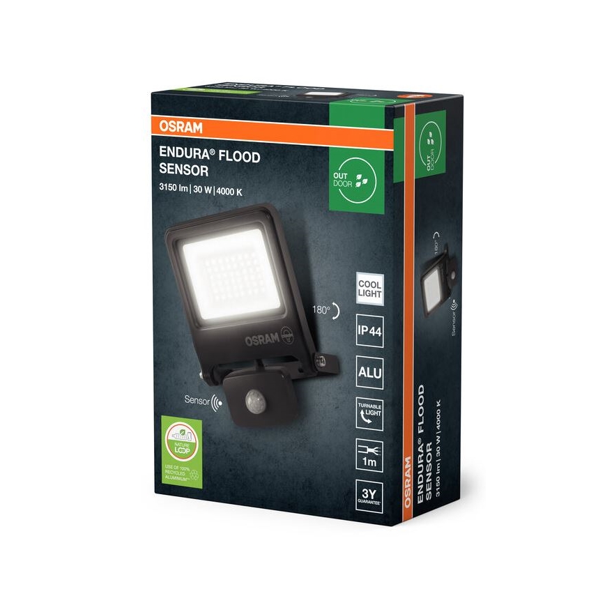 Osram - LED Floodlight with Sensor ENDURA LED/30W/230V IP44