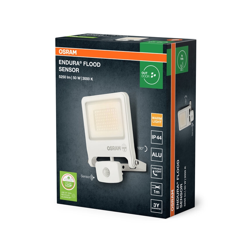 Osram - LED Floodlight with Sensor ENDURA LED/50W/230V 3000K IP44
