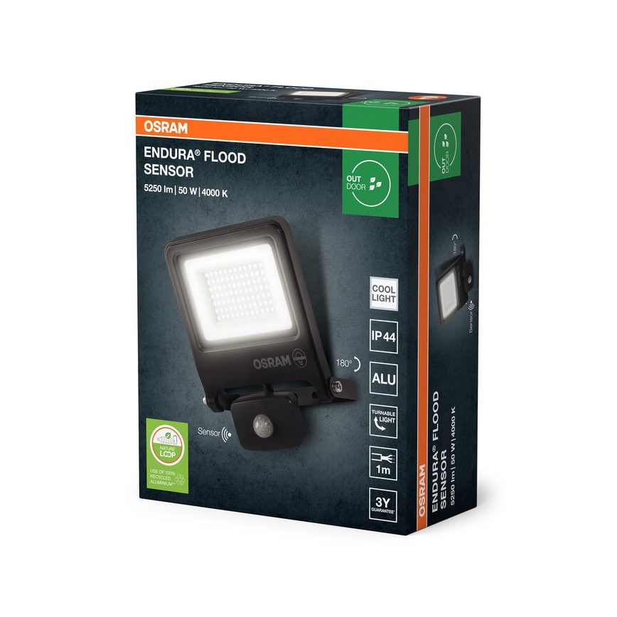 Osram - LED Floodlight with Sensor ENDURA LED/50W/230V 4000K IP44