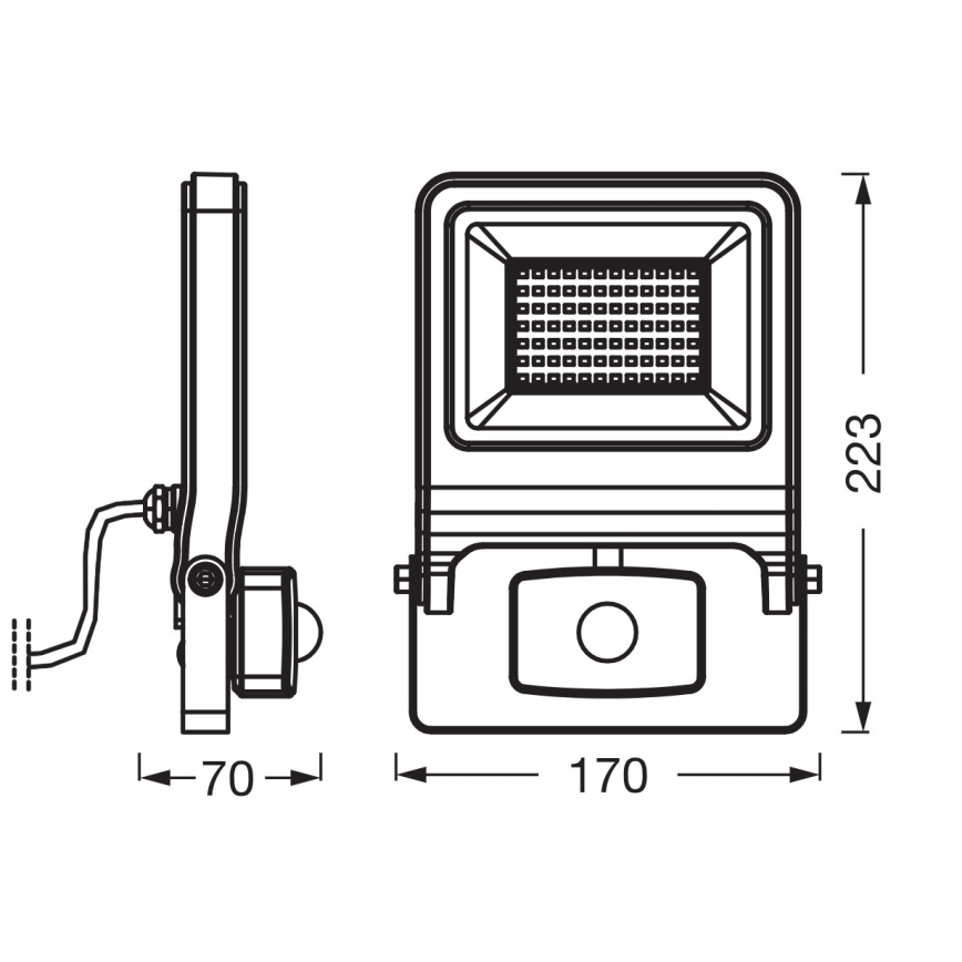 Osram - LED Floodlight with Sensor ENDURA LED/50W/230V 4000K IP44