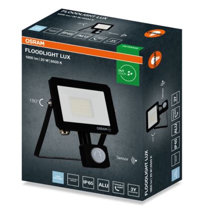Osram - LED Floodlight with Sensor FLOODLIGHT LED/20W/230V 6500K IP65