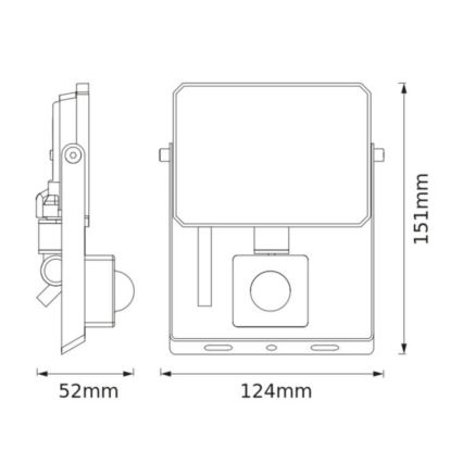 Osram - LED Floodlight with Sensor FLOODLIGHT LED/20W/230V 6500K IP65