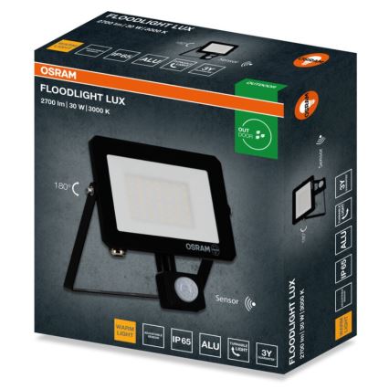 Osram - LED floodlight with sensor FLOODLIGHT LED/30W/230V 3000K IP65
