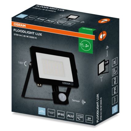 Osram - LED Floodlight with Sensor FLOODLIGHT LED/30W/230V 6500K IP65