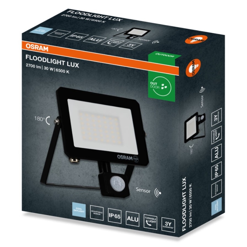 Osram - LED Floodlight with Sensor FLOODLIGHT LED/30W/230V 6500K IP65